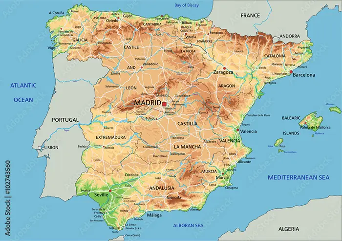 Mural mapamundi -  España