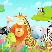 mural-infantil-de-animales-de-la-selva-430880904