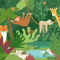 mural-infantil-de-animales-de-selva-278721171